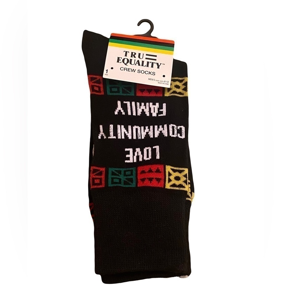 𝅺TRU equality black history month crew socks